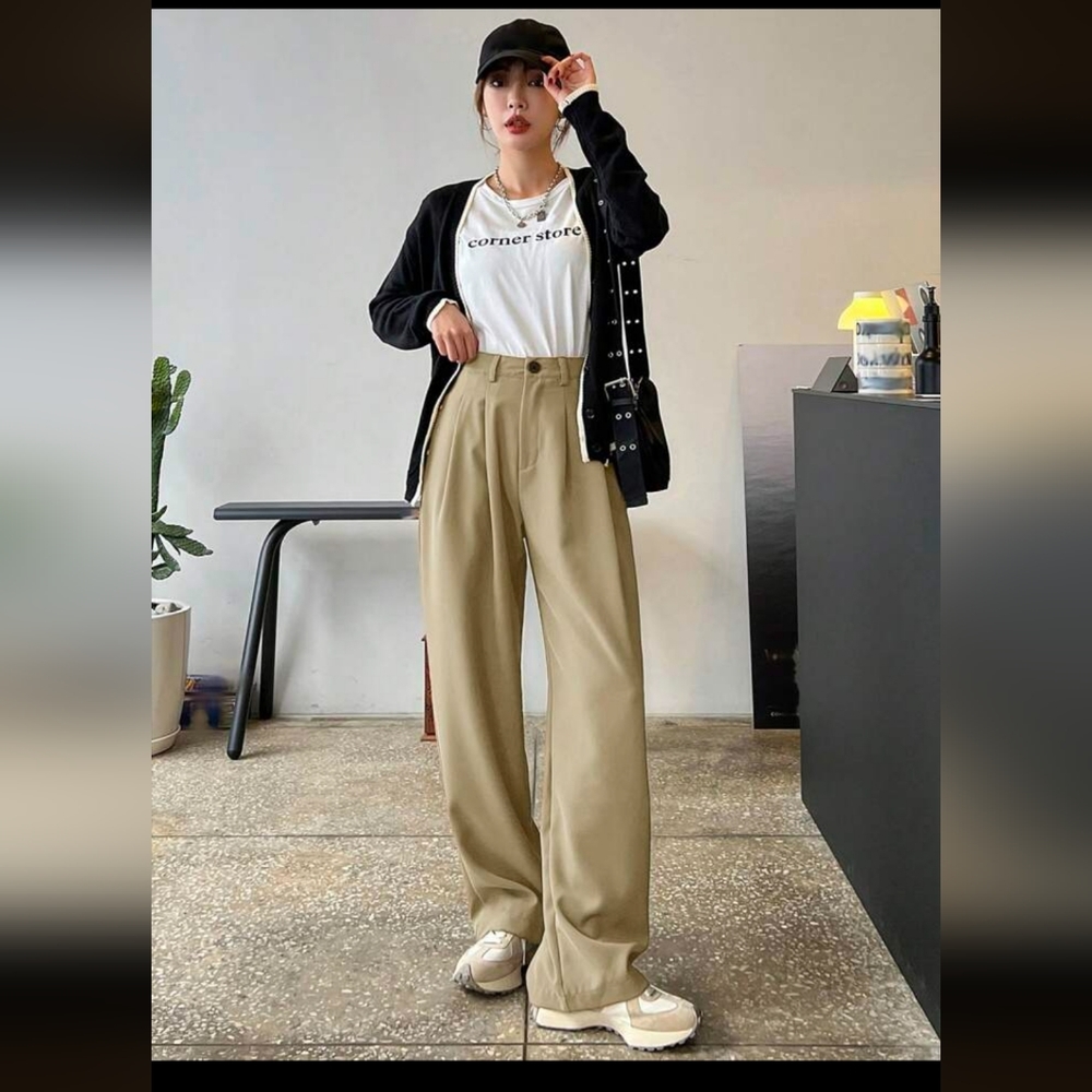 Womens Khaki slacks L